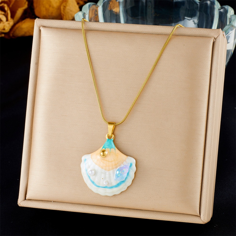 European and American Style Starfish and Shell Necklace
