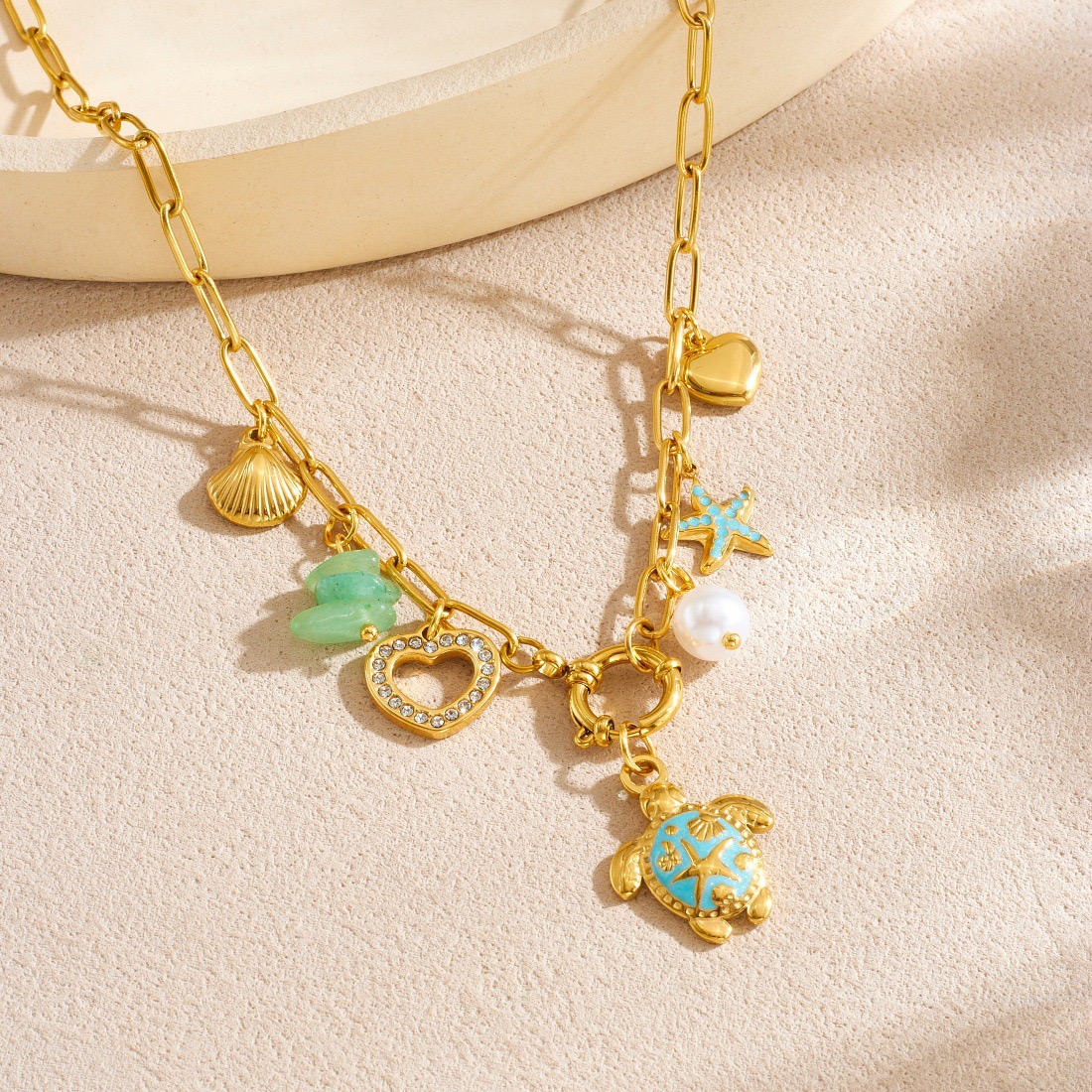  Starfish and Shell Necklace