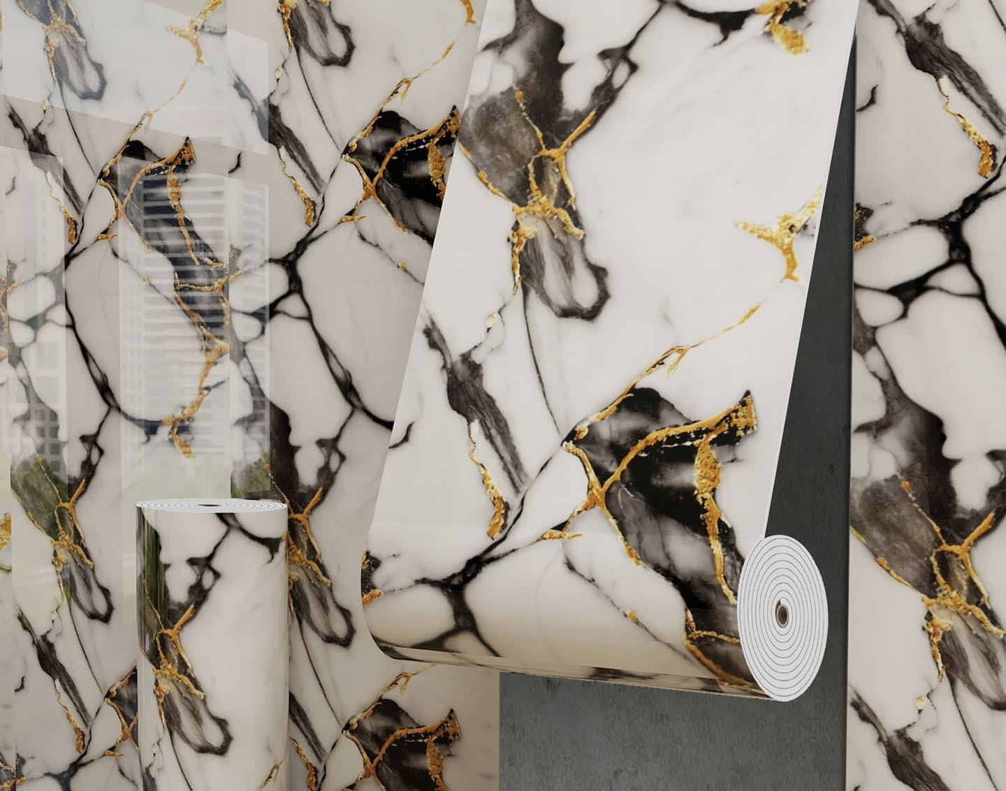3D Marble Wall Panel Wallpaper | Self-Adhesive Waterproof Wall Covering